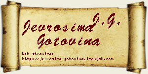 Jevrosima Gotovina vizit kartica